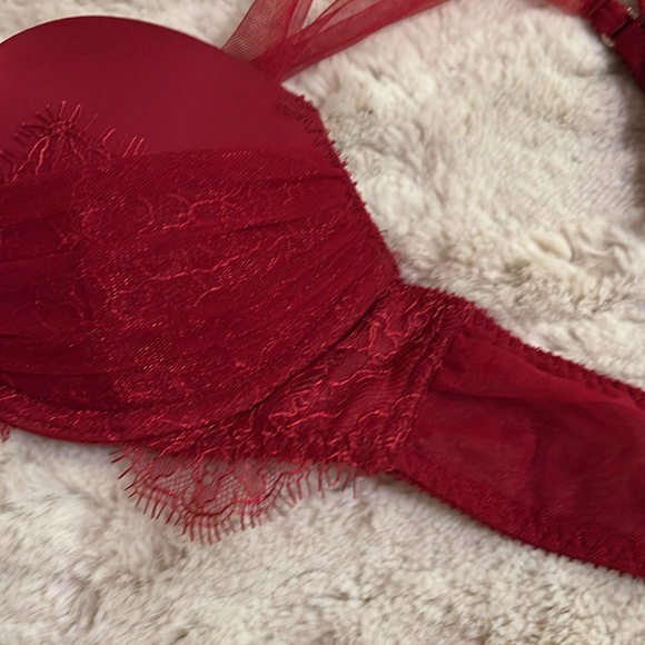 Victoria’s Secret Dream Angels balconet push up bra 32b  red burgundy - Picture 8 of 8